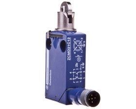 Wyłącznik krańcowy 1R 1Z migowy metal popychacz z rolką metalową M12 5-pinowe XCMD2102C12