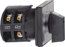 Changeover switch, left: 330°, right: 30°, rotary actuator, 4 pole, 690 V, (W x H x D) 64 x 64 x 138 mm, front mounting, K50H014