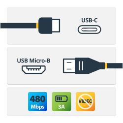 StarTech.com USB2CUB2M USB-C to Micro-B Cable - M/M - 2 m (6 ft.) - USB 2.0