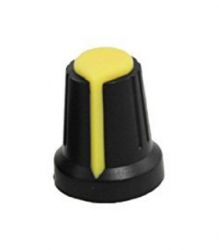 Gałka na potencjometr czarno-żółta