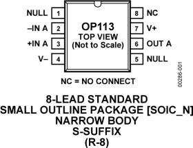 Low Noise, Low Drift Single-Supply Operational Amplifier (Single)