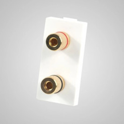 TouchMe Moduł 1/2 gniazdo podwójne głośnikowe stereo białe TM909W