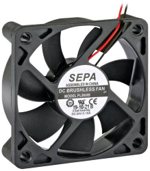 Wentylator osiowy SEPA PLB60B05SE34A, 5 V/AC, 27.6 m³/h, (D x S x W) 60 x 60 x 15 mm