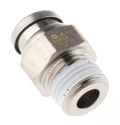 Złączka pneumatyczna R 1/8 męskie Wciskane 6 mm SMC Adapter gwintowany prosty R 1/8 męskie