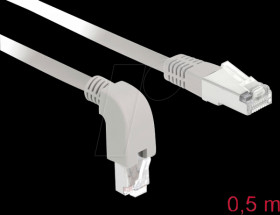 85873 Network cable RJ45 Cat.6A S/FTP downwards angled / straight 0.5