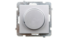 Sonata Ściemniacz Przyciskowo-Obrotowy /Żarowy I Halogenowy/ Srebro Mat...