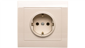 Kier Gniazdo Pojedyncze Z/U Schuko Beżowe Gp-1Ws/01