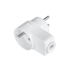 WTYCZKA SIECIOWA WTG-10 KĄTOWA Z GNIAZDEM BIAŁA 230V 16A Z UZIEMIENIEM