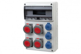 Rozdzielnica LEGATO 16M - gniazda 2x16A 5p, 2x32A 5p, 3x230V IP65 /16 modułów/