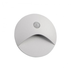 Oprawa przyschodowa LED z czujnikiem okrągła EXIN LED PIR O W-WW 2.5W 220-240 AC 50lm kl.I IP65 ciepła 3000K biały 39123