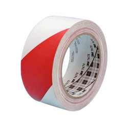 3M&#x2122; 7100015266 767i Hazard Marking Vinyl Tape PVC Red/White 50mm x 33m