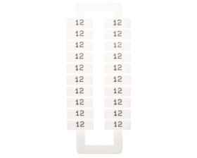 Oznacznik do złączek (EURO) 2,5-70mm2 /12/ biały 43192 /1 blister=20 szt/
