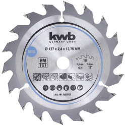 kwb 581557 Carbide Saw Blade 127mm for Wood chipboard plastic