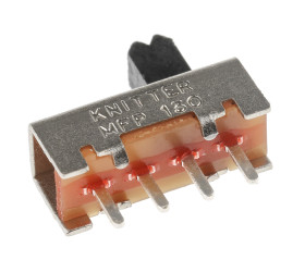 Przełącznik suwakowy, SPST, montaż PCB, 30V, 350 mA przy 30 V DC, -20 → +85°C, KNITTER-SWITCH