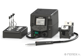 Cyfrowa stacja na gorące powietrze z podstawką ekstrakcyjną, kompletem chwytaków i osłonami