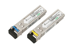 Moduł SFP WDM 1,25Gbps, 1310/1550nm, single mode, 20km, LC, DOM, para, dedykowane dla HP/Aruba Extralink SFP 1.25G