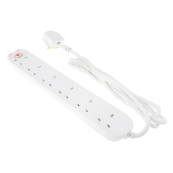 Przedłużacz 2m 6 gniazda Listwy zasilające typ Typ G - brytyjski 13A