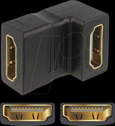 65075 Adapter HDMI female to HDMI female 90° down