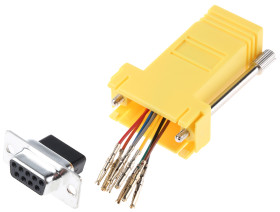 Adapter D-sub z typu D-Sub z 9 stykami na rodzaj Żeński z rodzaju Żeński na typ RJ45