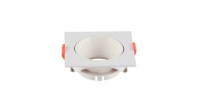 Oprawa Punktowa Oczko Gu10 Ip20 Biała+Biały Połysk Kwadrat 6650