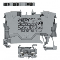 WAGO 2004-1201 Złączka szynowa 1-torowa ZUG 4mm2 32A szara TOPJOBS