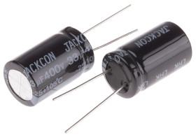 Kondensator 33μF 400V dc Radialny, Otwór przelotowy RS PRO roztaw: 7.5mm 16 (Dia.) x 26mm