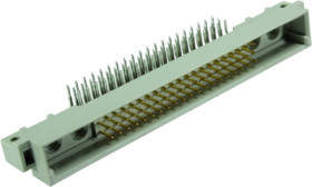 Male connector, type M, 60 pole, a-b-c, pitch 2.54 mm, solder pin, angled, 09031606901