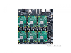 Raspberry Pi CM4 Cluster Mini-ITX board - Support up to 6 CM4, Storage Expansion for Each CM4, multiple Fan and USB Interfaces,