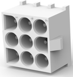 Pin header, 9 pole, pitch 6.35 mm, straight, natural, 350432-1