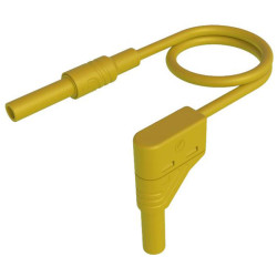 SKS Hirschmann 934048103 Safety Test Lead 100cm Yellow 4mm plug/socket