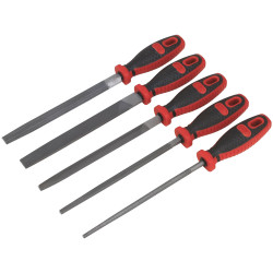 Sealey AK586 Smooth Cut Engineer&#x27;s File Set 5pc 200mm