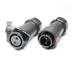 Przemysłowe złącza okrągłe 2, 2-pinowe SY21 Kabel, Układ szeregowy Wtyczka, gniazdo RS PRO