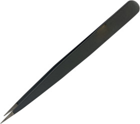 ESD tweezers, uninsulated, antimagnetic, carbon steel, 120 mm, BYB-7-30L0220