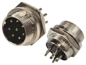 Złącze mikrofonowe CB 8pin, gniazdo męskie na panel; NC519