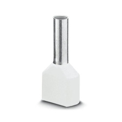 Tulejka kablowa izolacyjna podwójna 0,5mm2AI-TWIN 2X 0,5 - 8 WH tulejki o długości 8mm, kolor Biały 3200933 /100szt./