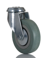 Koło samonastawne średnica kabla 100mm Pojedyncza śruba RS PRO 80kg wysokość całkowita 135mm