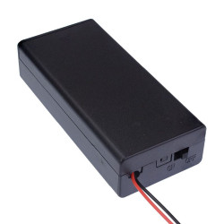 18650 x 2 Enclosed Battery Holder Flying Leads