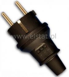 Wtyczka typu niemieckiego 16A/250V IP44 GUMA
