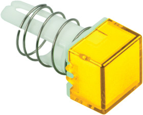 Klosz lampek do przycisku kształt: Kwadratowy Żółty Soczewka Idec