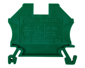 Złączka szynowa 2-przewodowa 2,5mm2 zielona EURO 43408GR