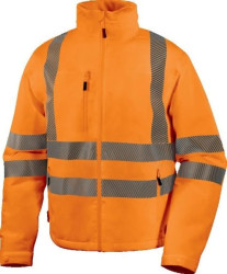 Kurtka ostrzegawcza, wodoodporna i oddychająca z poliestru Stretch, KL. 3, kolor Pomarańczowy Fluo, rozmiar: XL, FLEHVORXG