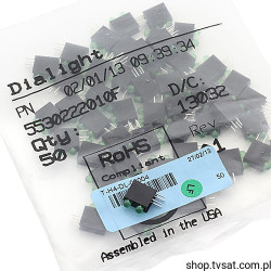 553-0222-010F Dual LED 3mm Green in Case THT DIALIGHT