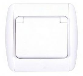 Gniazdo z klapką, uziemieniem i zabezpieczeniem