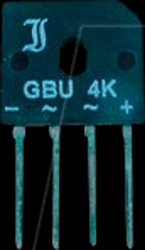 GBU12M Single-phase bridge rectifier, 1000 Vrrm, 12 A, SIP
