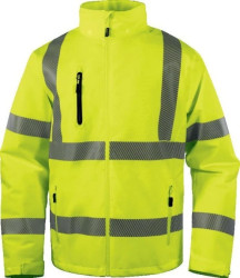 Kurtka ostrzegawcza wodoodporno-oddychająca z poliestru Stretch, KL. 3, kolor Żółty Fluo, rozmiar: 4XL, AREHVJA4X