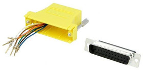 Adapter D-sub z typu D-Sub z 25 stykami na rodzaj Żeński z rodzaju Męski na typ RJ45