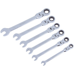 BlueSpot Tools 4312 Flexible Head Ratchet Set, 6 Piece