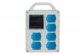 Rozdzielnica przenośna R-BOX 240R 4S 6x250V, puste okno IP44 B.1721R