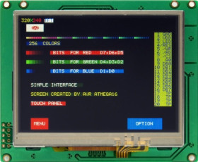 TFT05i 320RGB234 wyświetlacz graficzny z panelem dotykowym 320x234
