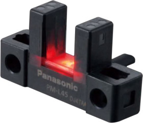 Fork light barrier, 0.006 m, PNP, 5-24 VDC, cable connection, IP64, PM-L45-P-C3